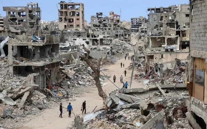 Chỉ còn lại một Gaza đổ nát sau 2 năm xung đột (Ảnh: IRNA/TTXVN)